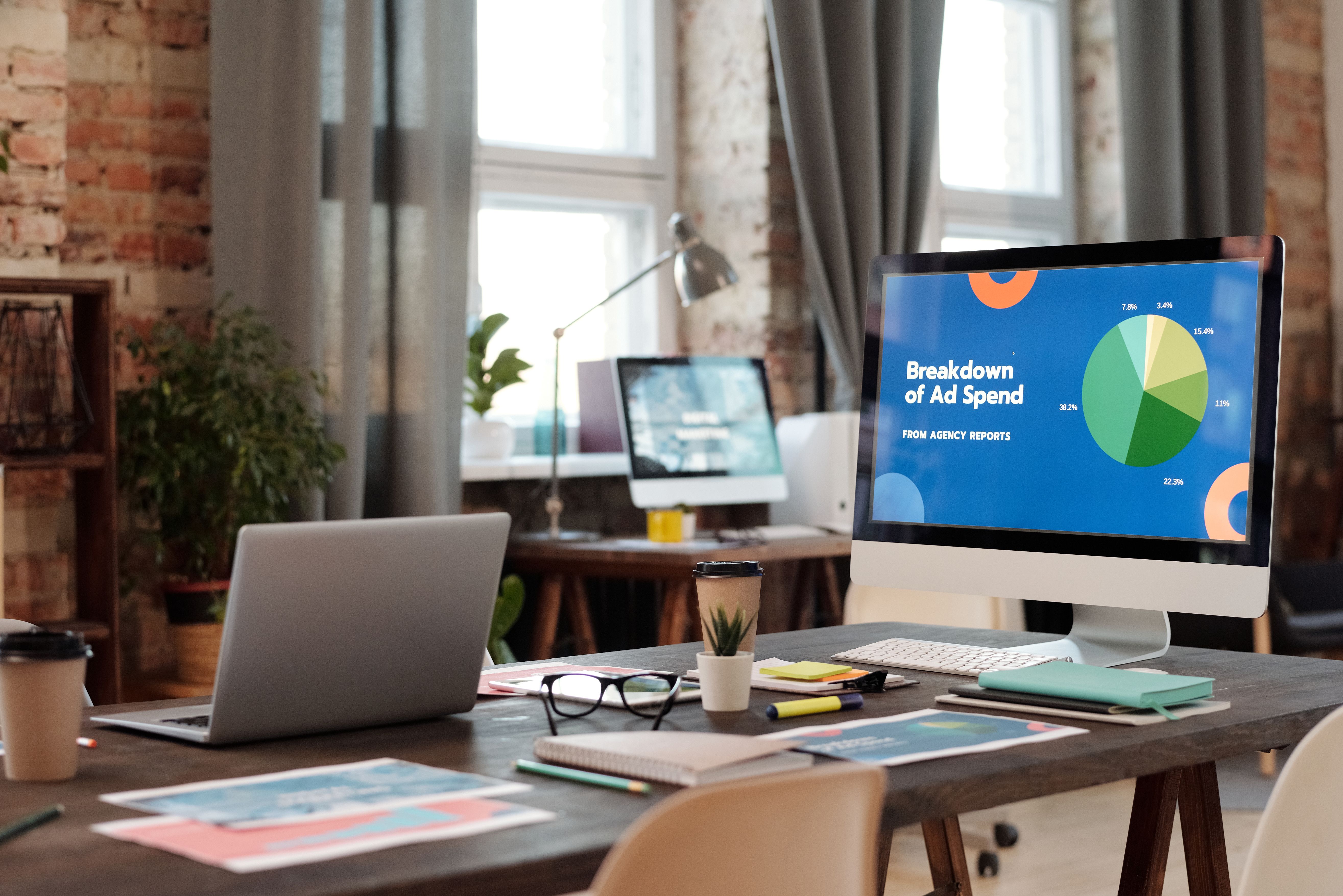 Modern office setting representing professional business operations
